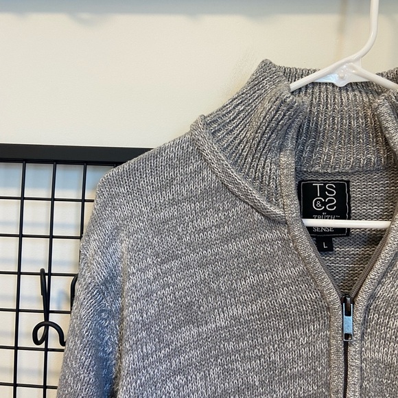 EUC | Truth Substance & Common Sense men’s knit zip sweater — large - Picture 3 of 6